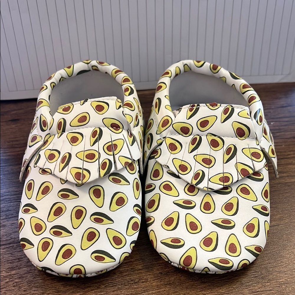 Avocado Print Kids Moccasins